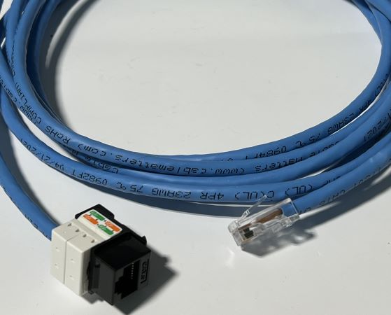 Male to Female CAT6 RJ45 Keystone Mount Patch Cords