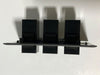 Telecom Plate with 3 RJ45 Inline Connectors - Installed - Top View - Black