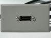 Telecom Plate with Display Port Panel Mount Female to Male 3ft Cable- Installed - Front View - Gray