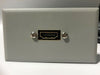 Telecom Plate with HDMI cable - Installed - Front View - Gray