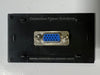 Telecom Plate with 15 pin VGA Female to Female Coupler - Installed - Back View - Black