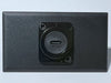 Telecom Plate with USB C D-Series Panel Mount Female to Female Connector - Installed - Front View - Black