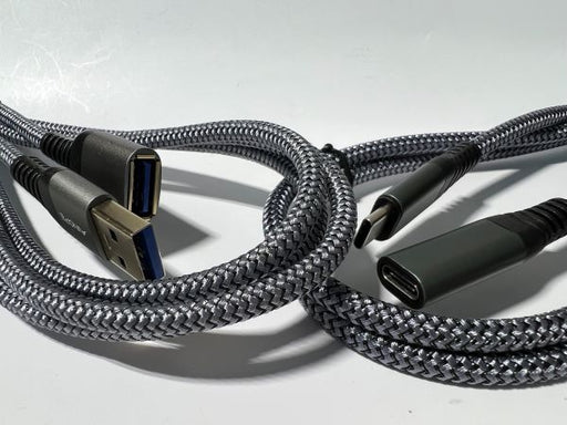 6ft USB A to USB A 3.0 Male to Female Cable and 6ft USB C 3.2 100W Male to Female Cable