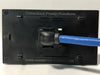 Telecom Data Plate with 3' USB A Keystone MtoF Cable - Installed - Back View - Black