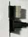 Telecom Data Plate with 2 Siemon RJ45 Punch Down Connectors and 6' 1.4 HDMI Cable and USB C Cable - Installed - Top View - Black