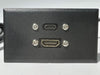 Telecom Plate with USB C 3.2 3ft Cable and HDMI 6ft Cable  - Installed - Front View - Black