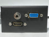 Telecom Plate with VGA cable, Mini Stereo, and HDMI cable - Installed - Front View - Black