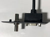 Telecom Plate with 3' HD VGA M/F Cable and 3.5mm Mini Stereo - Installed - Top View - Black