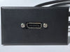 Telecom Plate with Display Port Panel Mount Female to Male 3ft Cable- Installed - Front View - Black