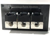 Telecom Data Plate with 3 RJ45 Punch Down Connector - Installed - Back View - Black