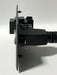 Telecom Data Plate with RJ45 CAT6 Punch Down Connector and 6' HDMI Panel Mount Cable - Installed - Side View - Black