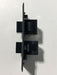 Telecom Plate with 1 RJ45 Punch Down Connector and 1 RJ11 Punch Down Connector - Side View - Installed - Black