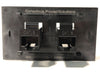 Telecom Plate with 2 RJ45 Inline Connectors - Installed - Back View - Black