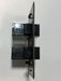 Telecom Plate with 2 RJ45 Inline Connectors - Installed - Top View - Black