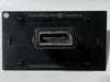 Telecom Plate with Display Port Female to Female Coupler - Installed - Back View - Black