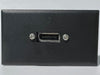 Telecom Plate with Display Port Female to Female Coupler - Installed - Front View - Black