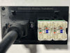 Telecom Data Plate with 2 Siemon RJ45 Punch Down Connectors and 6' 1.4 HDMI Cable - Installed - Back View - Black
