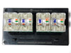 Telecom Data Plate with 4 Siemon RJ45 Punch Down Connectors - Installed - Back View - Black