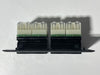 Telecom Data Plate with 4 Siemon RJ45 Punch Down Connectors - Installed - Top View - Black
