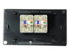 Telecom Data Plate with 2 Siemon RJ45 Punch Down Connectors - Installed - Back View - Black