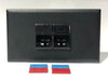 Telecom Data Plate with 2 Siemon RJ45 Punch Down Connectors - Installed - Front View - Black