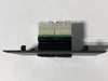Telecom Data Plate with 2 Siemon RJ45 Punch Down Connectors - Installed - Top View - Black