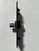 Telecom Plate with single Siemon™ Flat MAX® F-Type Coaxial Connector - Installed - Top View - Black. Shown with additional color icons