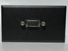 Telecom Plate with 15 pin VGA Male to Female Coupler - Installed - Front View - Black