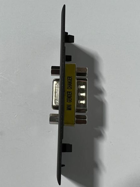 Telecom Plate with 15 pin VGA Male to Female Coupler - Installed - Top View - Black