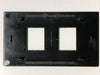 Telecom Data Plate with 2 Keystone Knockouts - Back View - Black