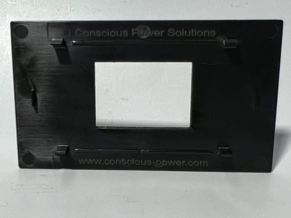 Telecom Plate with 1 Siemon™ Double Knockout - Back View - Black