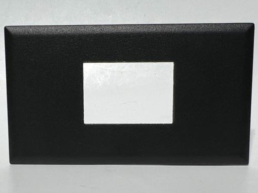 Telecom Plate with 1 Siemon™ Double Knockout - Front View - Black