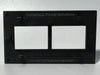 Telecom Plate with 2 Siemon™ Double Knockouts - Back View - Black