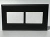 Telecom Plate with 2 Siemon™ Double Knockouts - Front View - Black