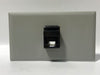 Telecom Data Plate with RJ45 Punch Down Connector - Installed - Front View - Gray