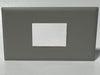 Telecom Plate with 1 Siemon™ Double Knockout - Front View - Gray