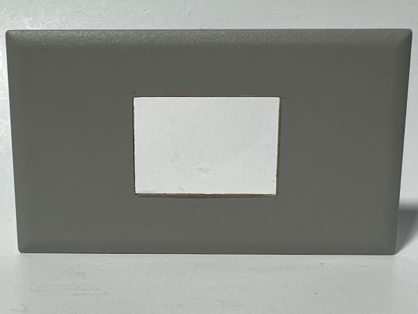 Telecom Plate with 1 Siemon™ Double Knockout - Front View - Gray
