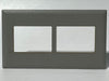 Telecom Plate with 2 Siemon™ Double Knockouts - Front View - Gray