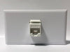 Telecom Data Plate with RJ45 Punch Down Connector - Installed - Front View - White