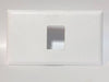 Telecom Data Plate with Keystone Knockout - Front View - White